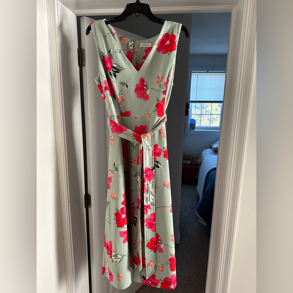 Calvin Klein floral dress. Size 14.